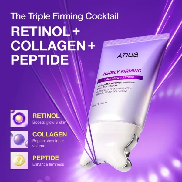 کرم گواشا رتینول و کلاژن آنوا 80 میل | Anua Collagen Retinol Refining Gua Sha Cream - Image 2